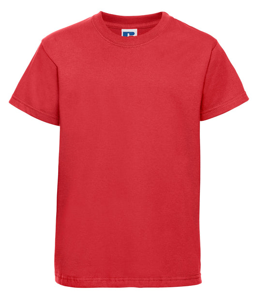 Bright Red T-Shirt - Left Chest Embroidered