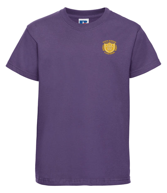 Purple T-Shirt - Left Chest Embroidered