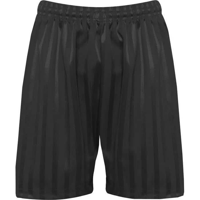 Black PE Shorts with Shadow Stripe