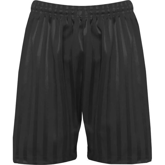 Black PE Shorts with Shadow Stripe