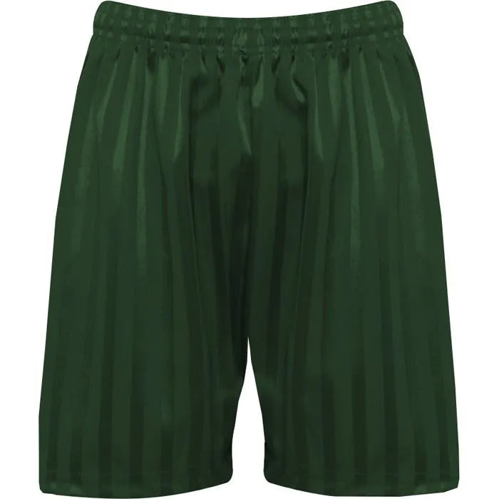 Bottle Green PE Shorts with Shadow Stripe