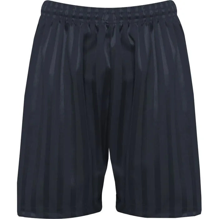 Navy PE Shorts with Shadow Stripe