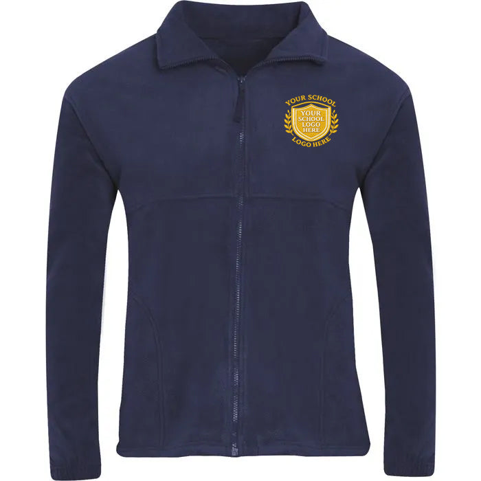 Navy Polar Fleece Jacket - Left Chest Embroidered