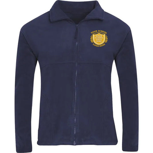 Navy Polar Fleece Jacket - Left Chest Embroidered