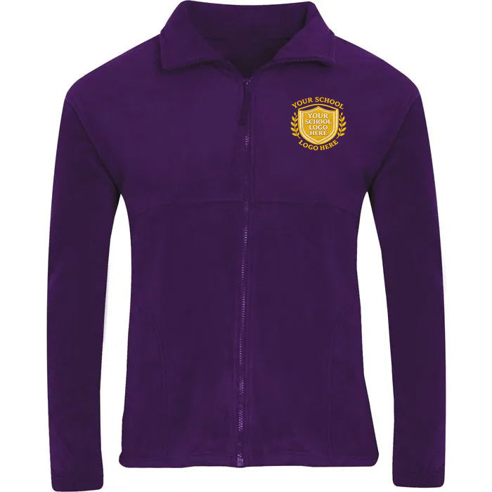 Purple Polar Fleece Jacket - Left Chest Embroidered