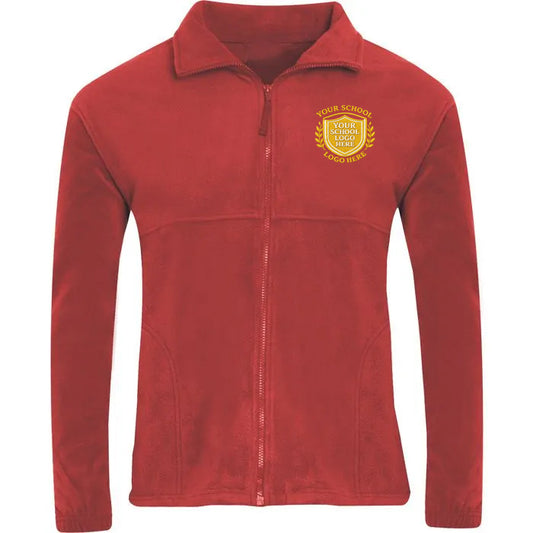 Red Polar Fleece Jacket - Left Chest Embroidered