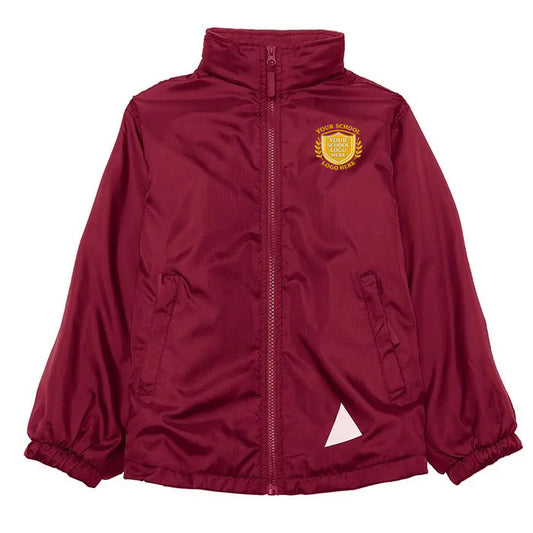 Burgundy Eco Micro Fleece-Lined Jacket - Left Chest Embroidered