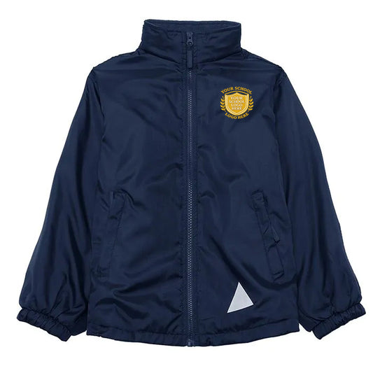 Navy Children's Eco Micro Fleece-Lined Jacket - Left Chest Embroidered