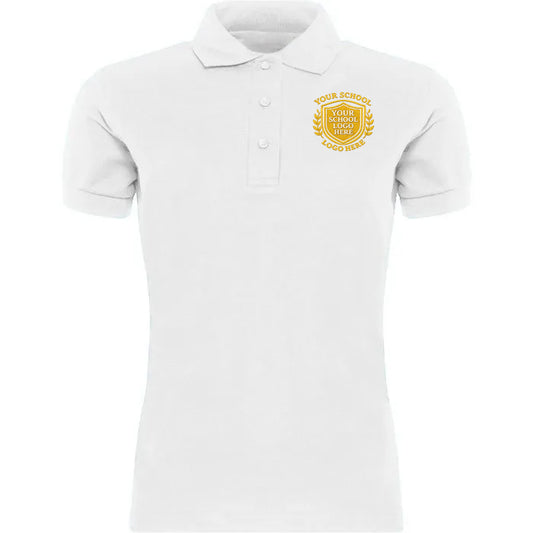White Ladies Polo Shirt - Left Chest Embroidered