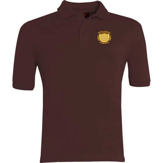 Burgundy Polo Shirt - Left Chest Embroidered