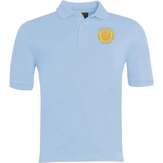 Sky Blue Polo Shirt - Left Chest Embroidered