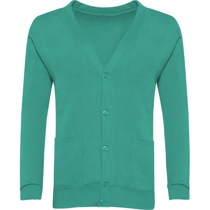Jade Sweat Cardigan - Left Chest Embroidered