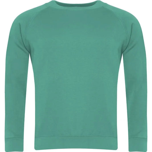 Jade Crew Neck Sweatshirt - Left Chest Embroidered