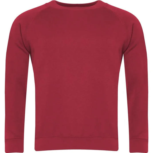 Red Crew Neck Sweatshirt - Leavers Print - Leavers Centre Back