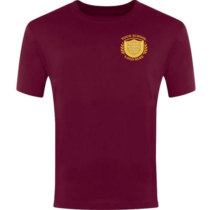 Burgundy Classic T-Shirt - Left Chest Embroidered