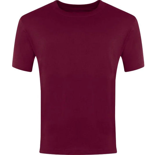 Burgundy Classic T-Shirt - Left Chest Embroidered