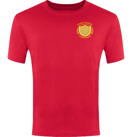 Red Classic T-Shirt - Left Chest Embroidered