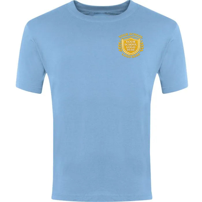 Sky Blue Classic T-Shirt - Left Chest Embroidered