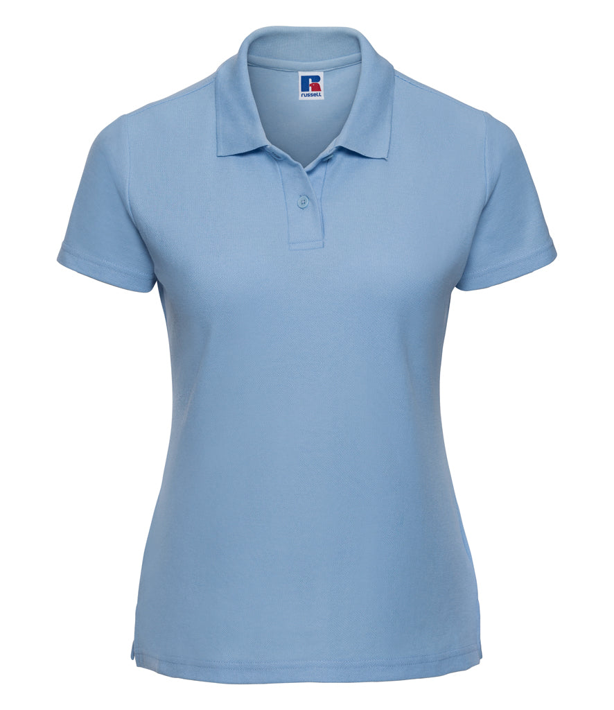 Sky Blue Classic Ladies Polo Shirt - Left Chest Embroidered