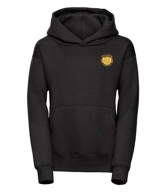 Black Adult Hoodie - Left Chest Embroidered