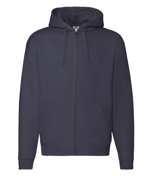Deep Navy Zip-Up Hoodie - Left Chest Embroidered