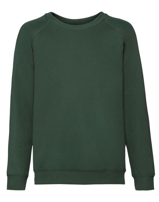 Bottle Green Raglan Sweatshirt - Left Chest Embroidered