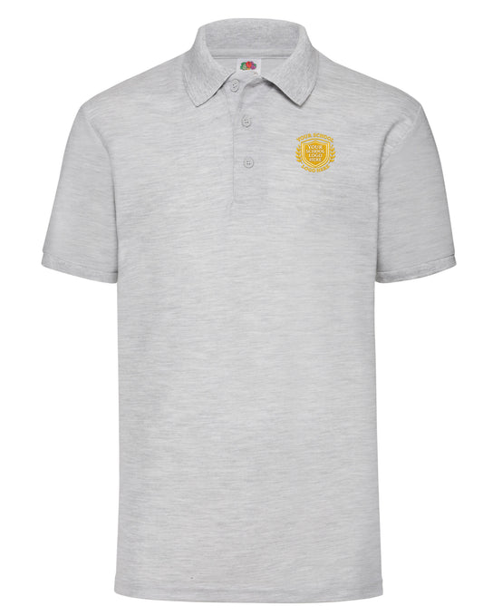 Heather Grey Children's Polo Shirt - Left Chest Embroidered