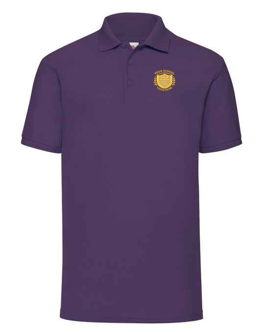 Purple STAFF Polo Shirt - Back and Left Chest Print
