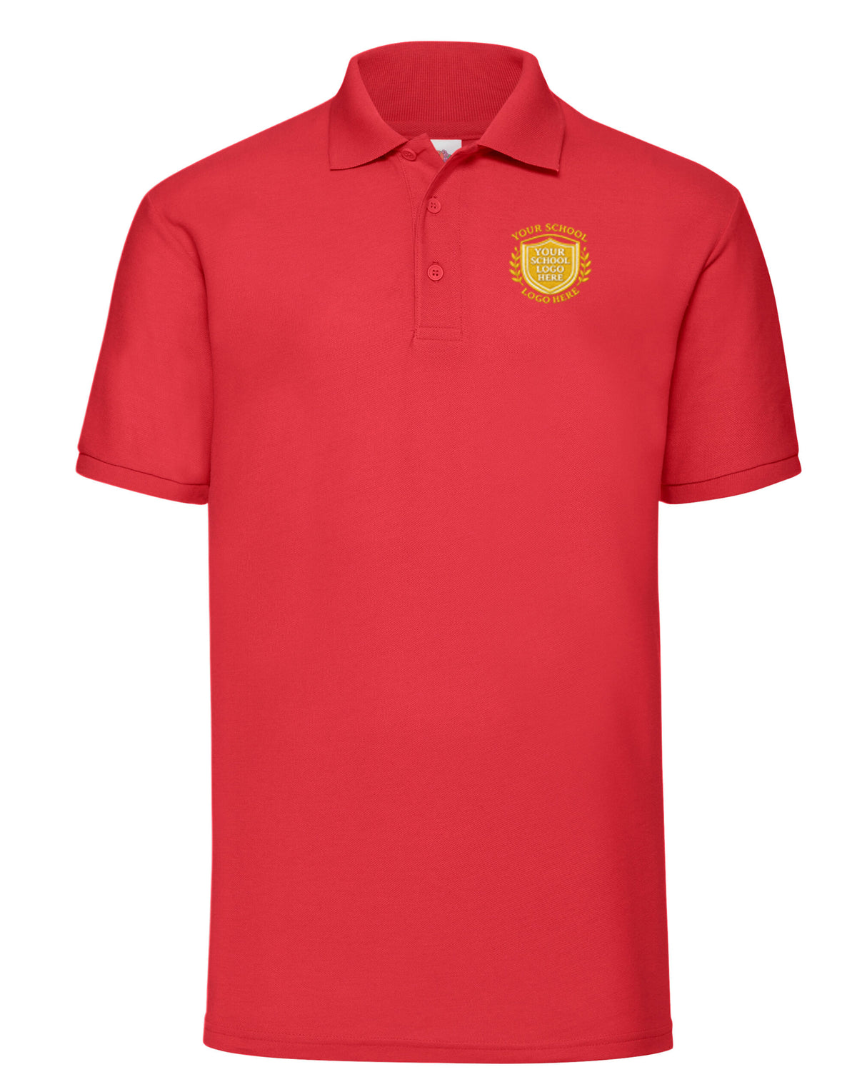 Red Polo Shirt - Left Chest Embroidered