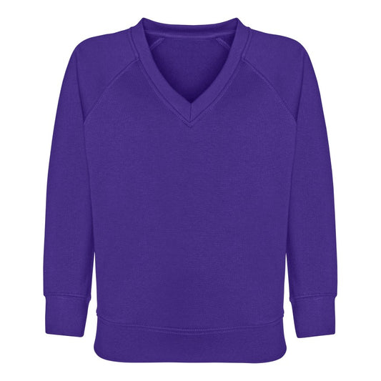 Purple Acrylic Knitted Sweater - Left Chest Embroidered