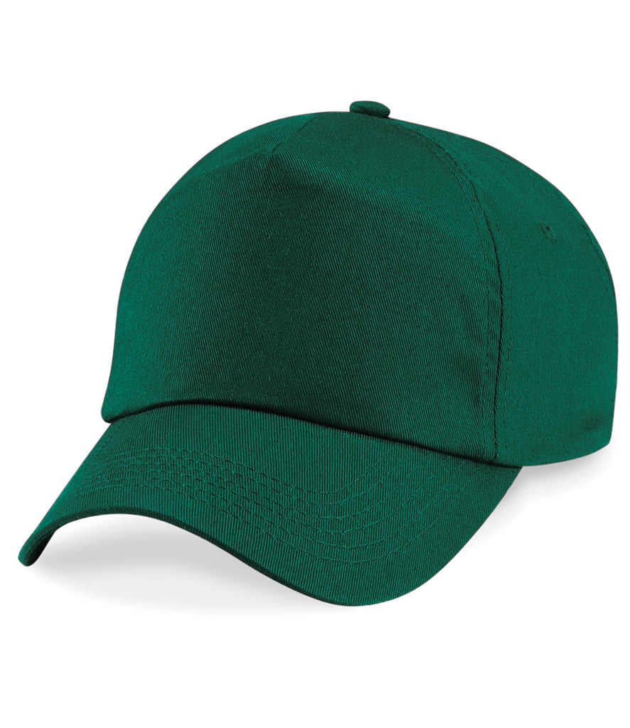 Bottle Green Children's Baseball Cap - Centre Front Print