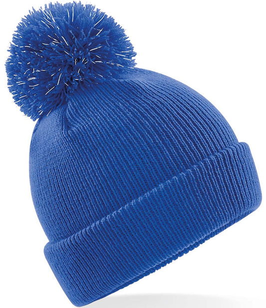 Bright Blue Children's Reflective Bobble Hat