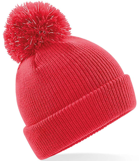 Red Children's Reflective Bobble Hat