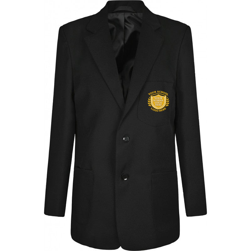 Black Boys' Blazer - Left Chest Embroidered