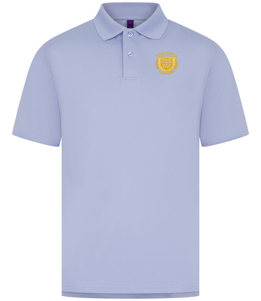 Lavender Moisture-Wicking Piqué Polo Shirt - Left Chest Embroidered