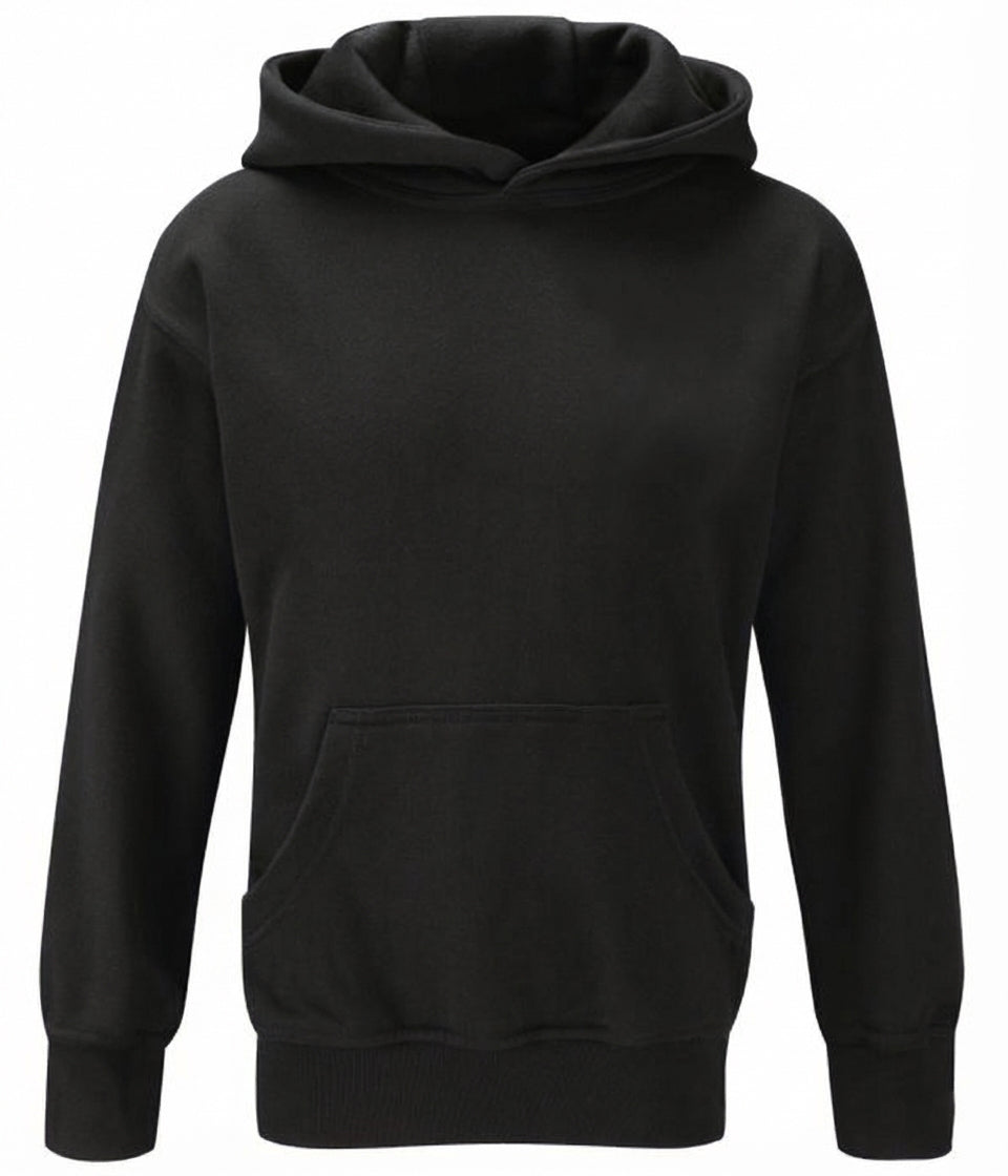 Black Cotton Rich Hoodie - Back and Left Chest Print