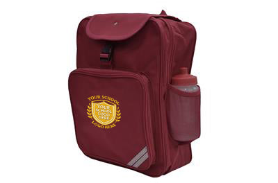 Burgundy Primary Junior Backpack - Bag Decoration