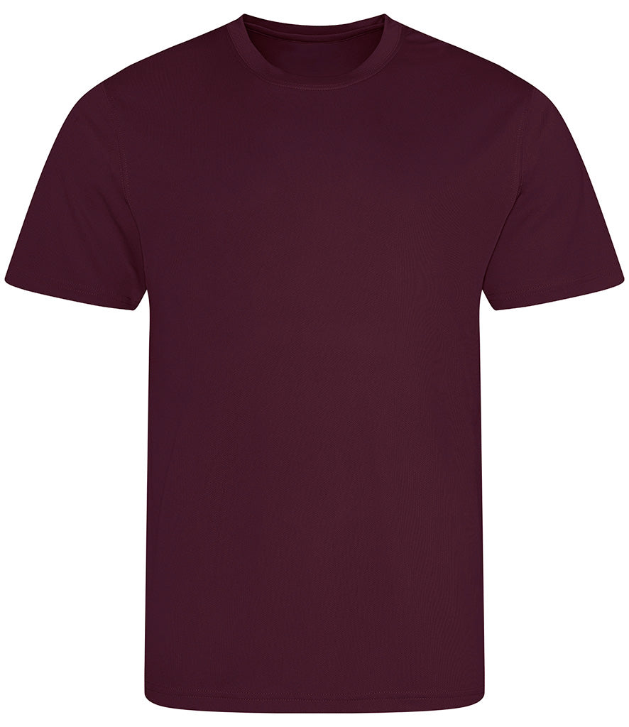 Burgundy Breathable T-Shirt Left Chest Embroidered