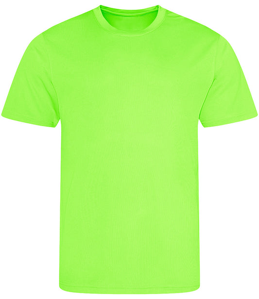 Electric Green Breathable T-Shirt - Back and Centre Chest Print - Additional Center Back Logo | Centre Chest MS