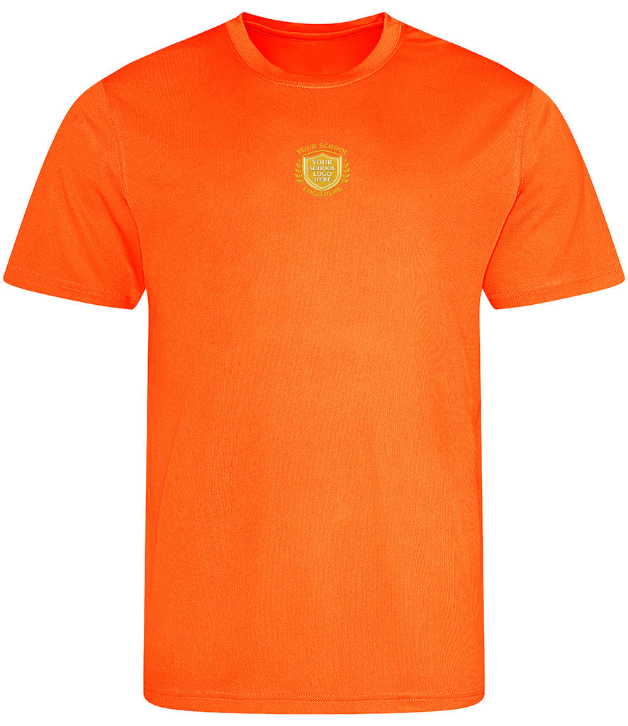 Electric Orange Breathable T-Shirt - Centre Chest Print