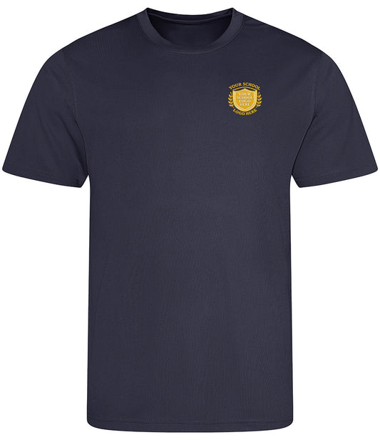 Oxford Navy Breathable T-Shirt - Left Chest Embroidered