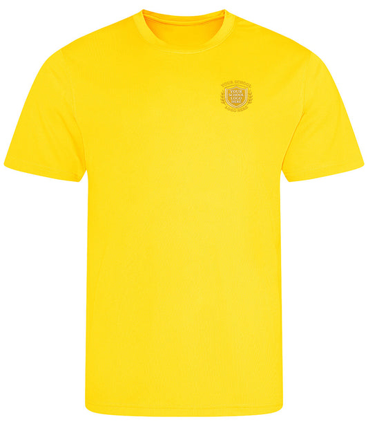 Sunflower Yellow Breathable T-Shirt - Left Chest Embroidered