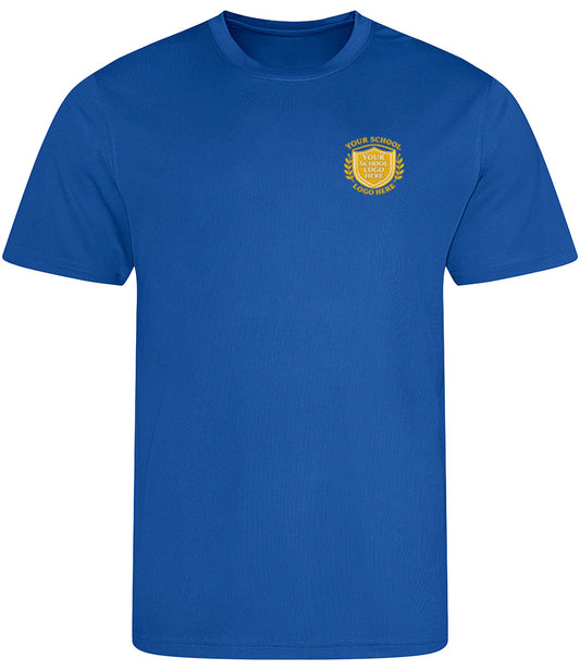 Royal Blue Breathable T-Shirt - Left Chest Embroidered - STAFF