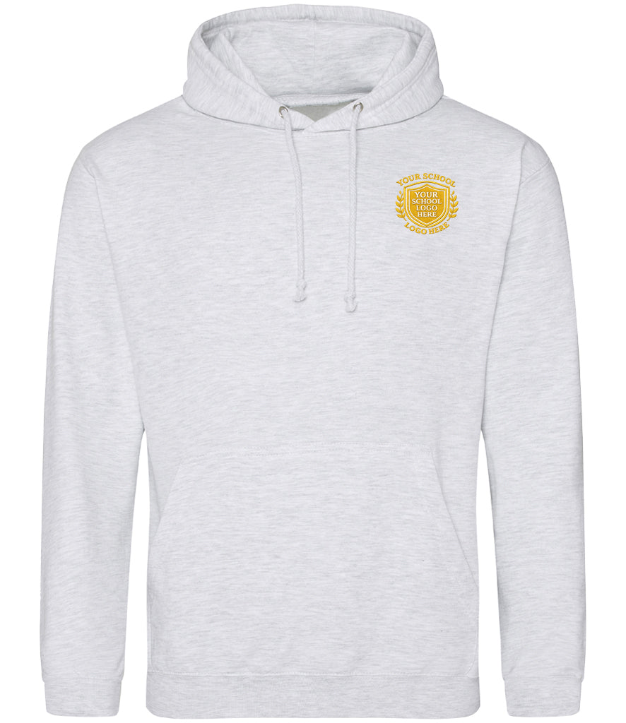 Ash Grey Hoodie - Left Chest Embroidered