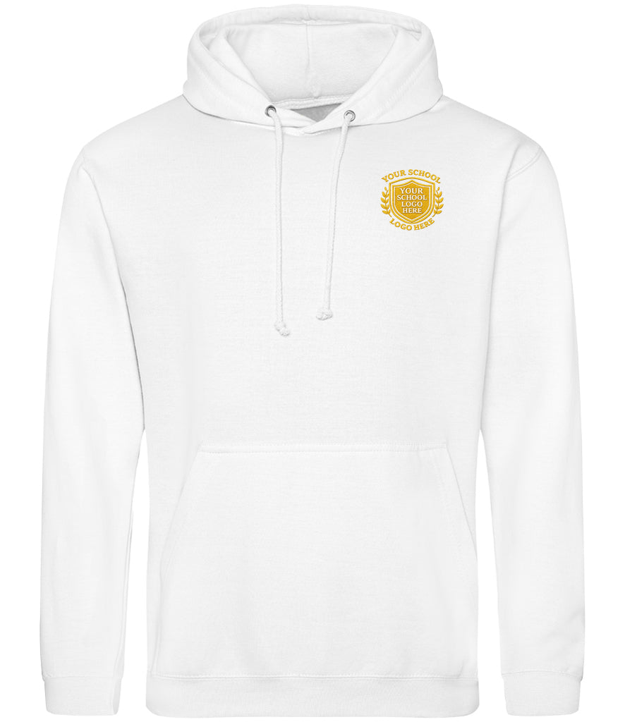 Arctic White Hoodie - Left Chest Embroidered