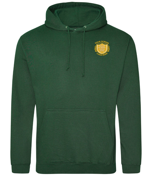 Bottle Green Hoodie - Left Chest Embroidered