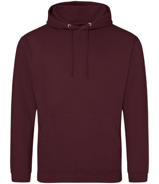 Burgundy Hoodie - Left Chest Embroidered