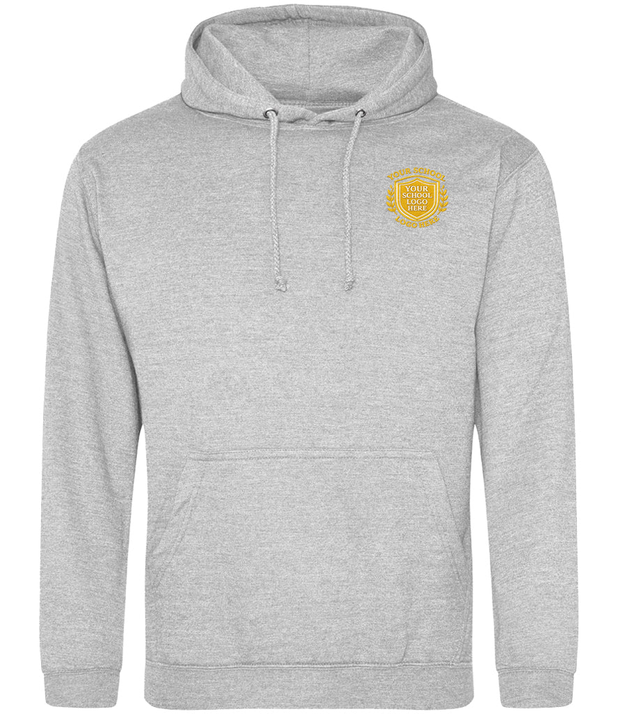 Heather Grey Hoodie - Left Chest Embroidered
