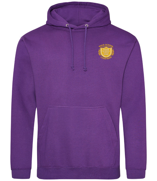 Purple Hoodie - Left Chest Embroidered