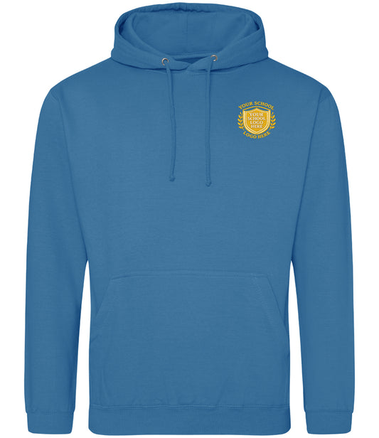 Sapphire Blue Hoodie - Left Chest Embroidered